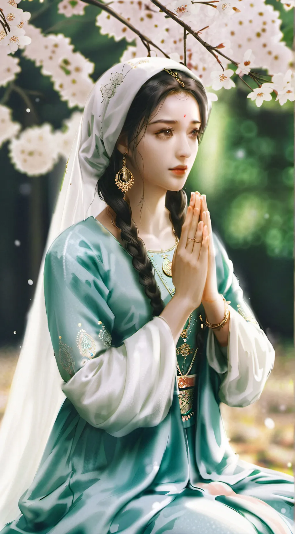 ai character: lady of god background