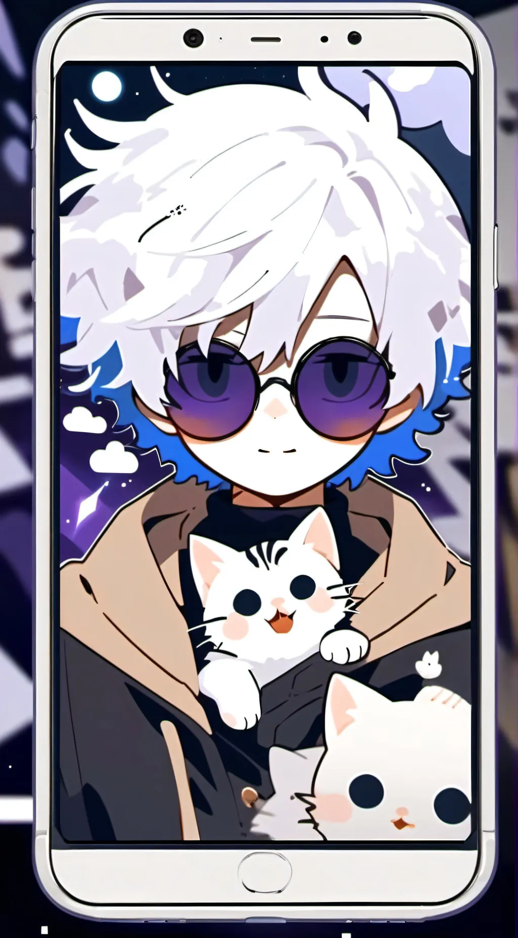 ai character: gojo cat background