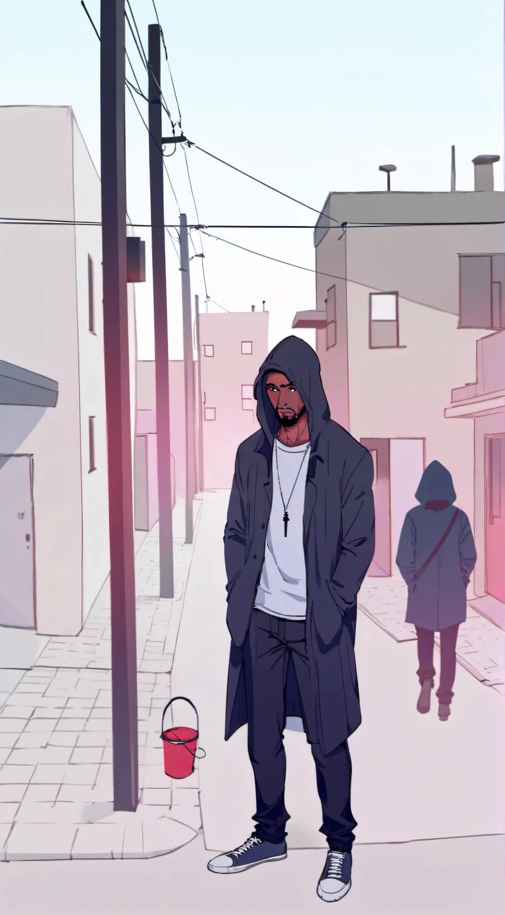 ai character: Da hood background