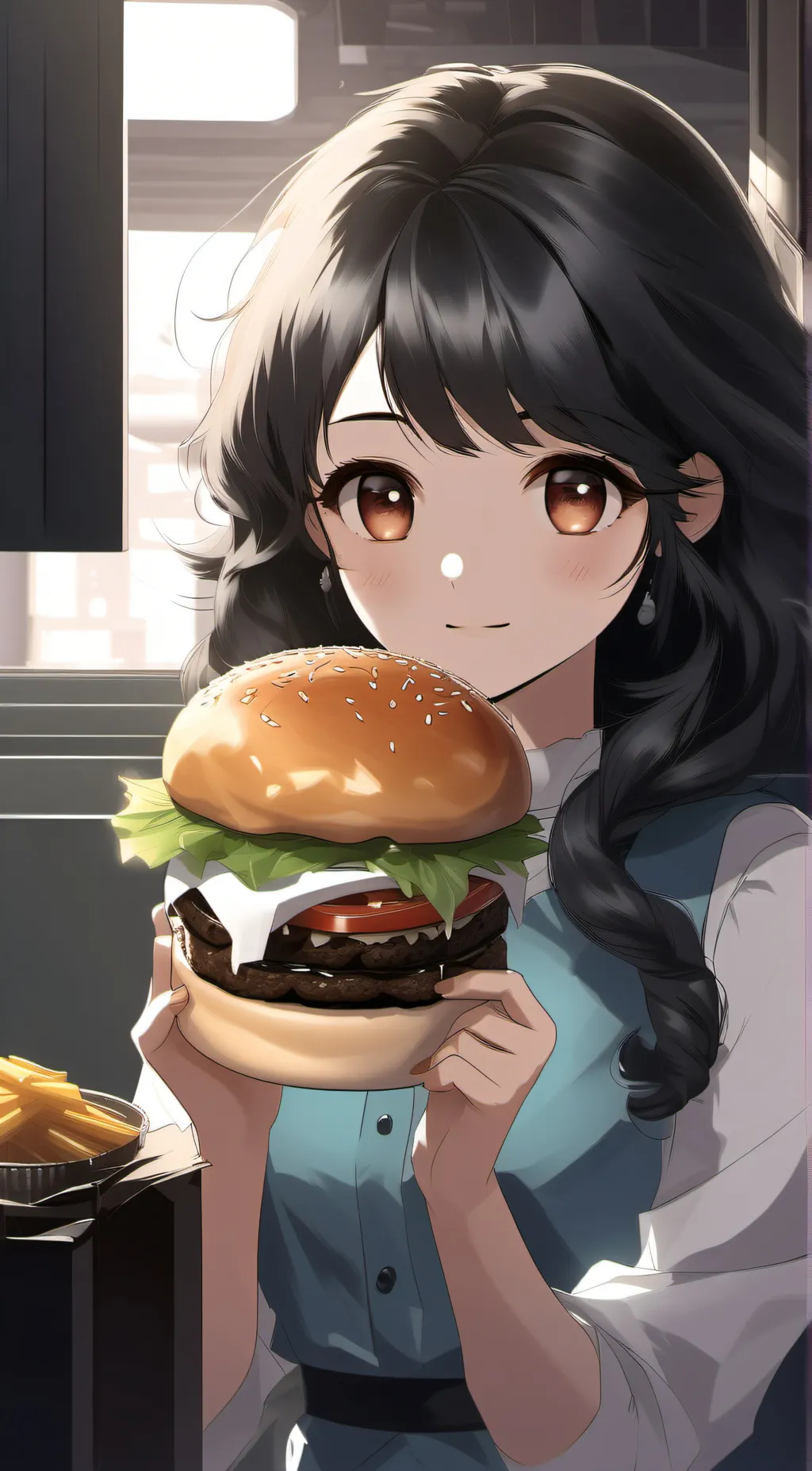ai character: Food background