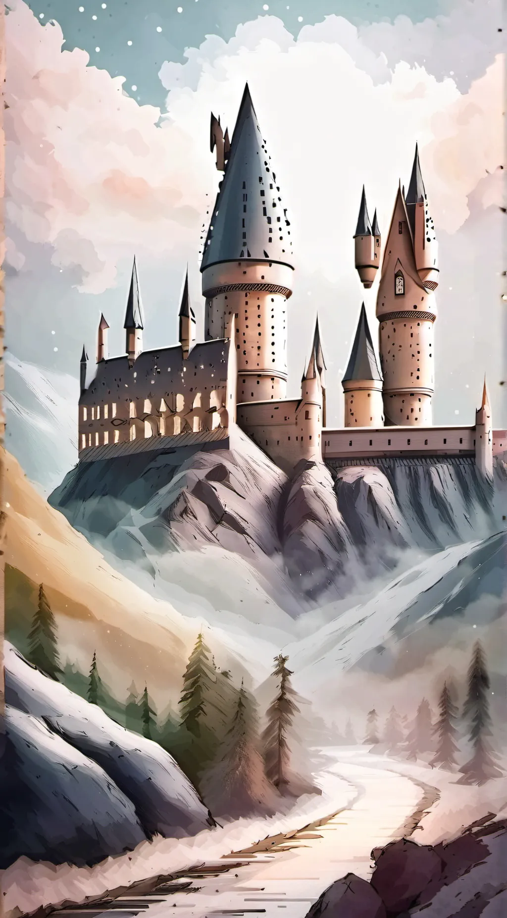 ai character: Hogwarts❤️ background