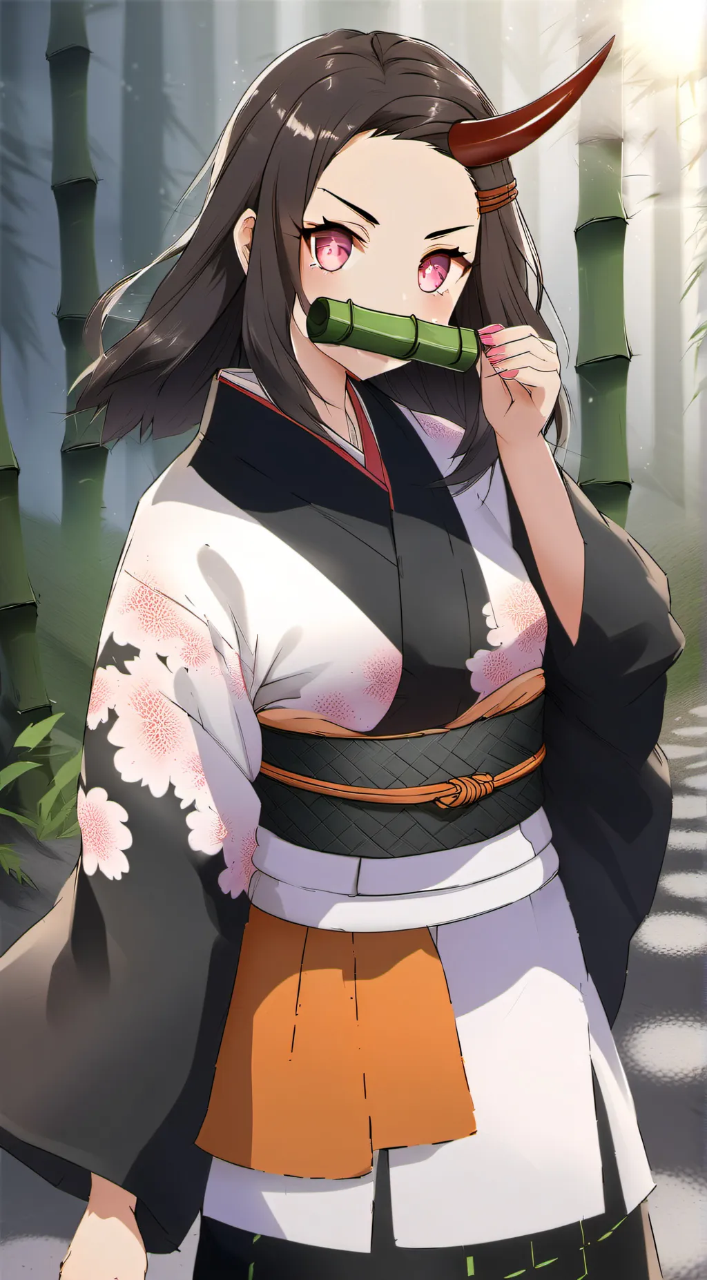ai character: Nezuko background