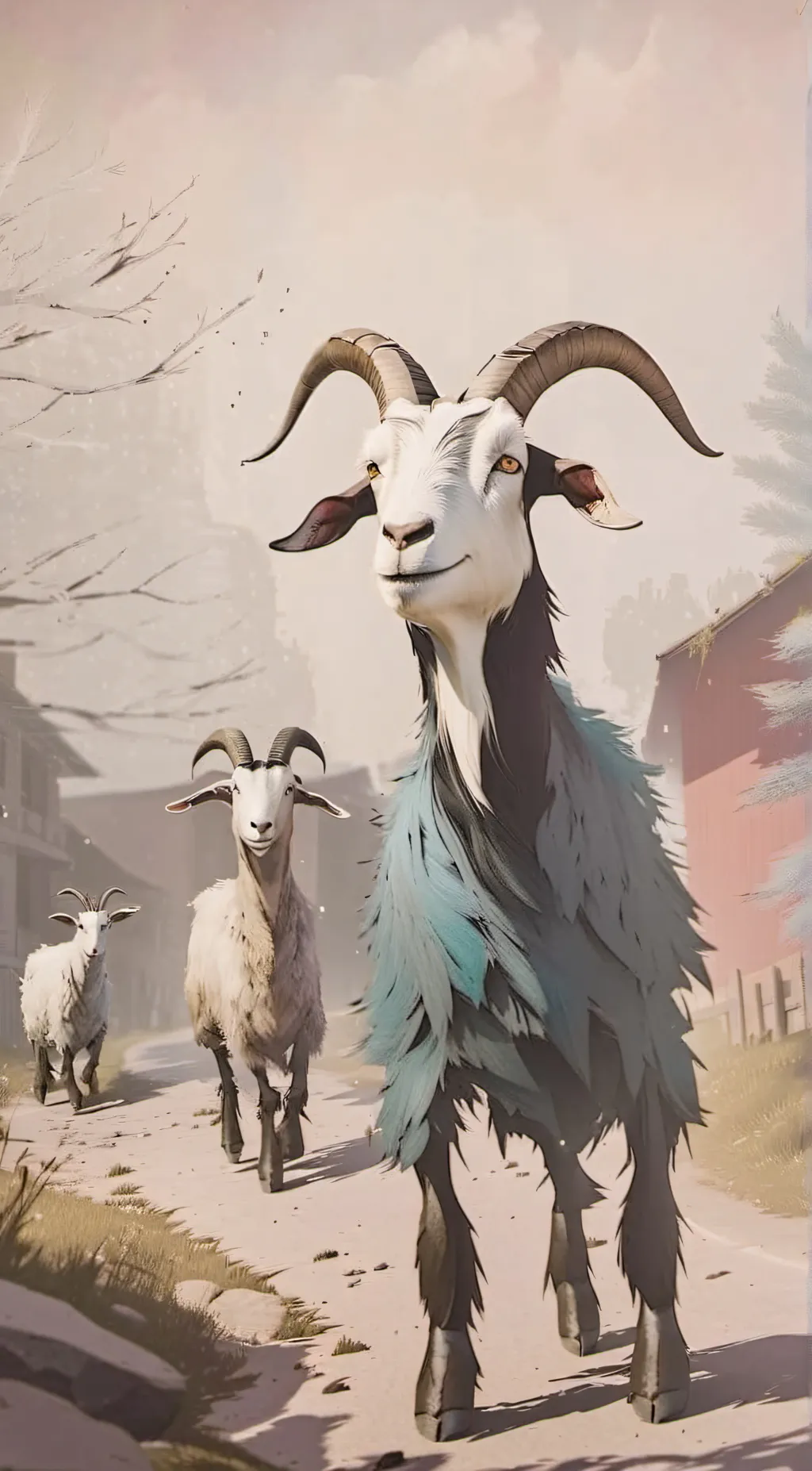 ai character: Goat Simulator 3 background