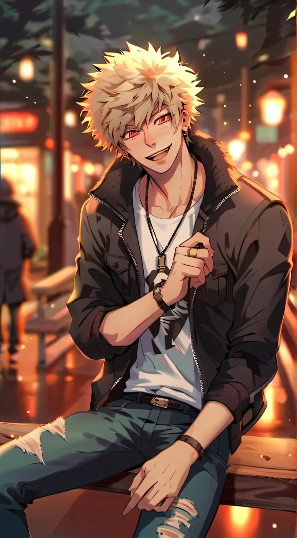 ai character: 🌸Katsuki Bakugo🌸 background