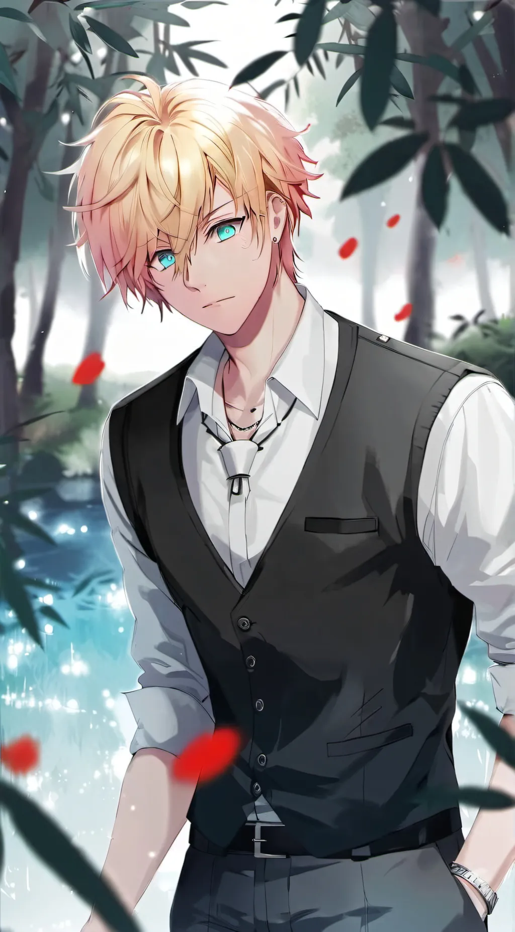 ai character: Aqua background