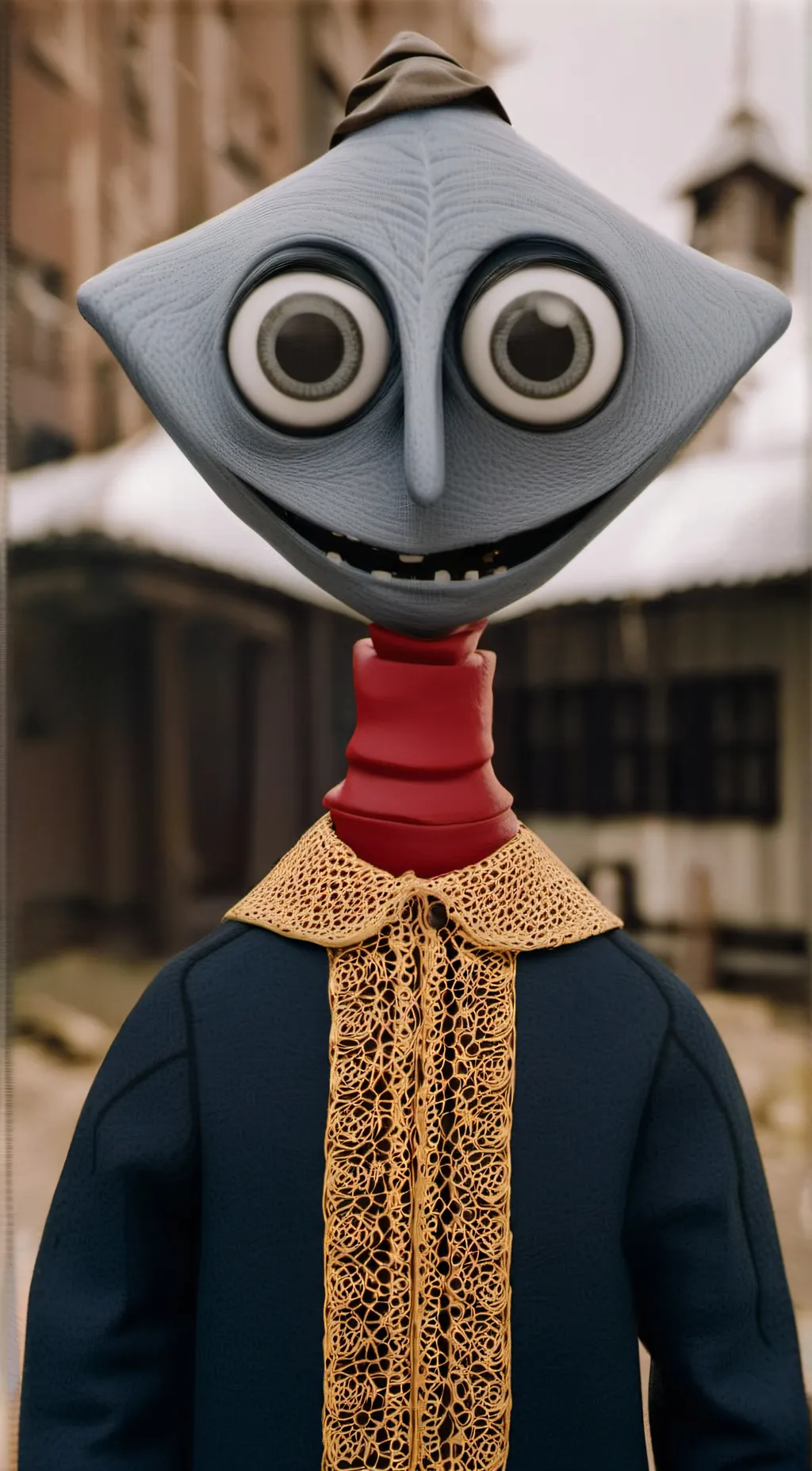 ai character: Huggy wuggy  background