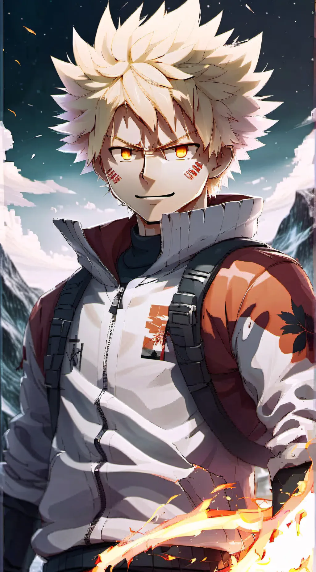 ai character: Katsuki Bakugo background