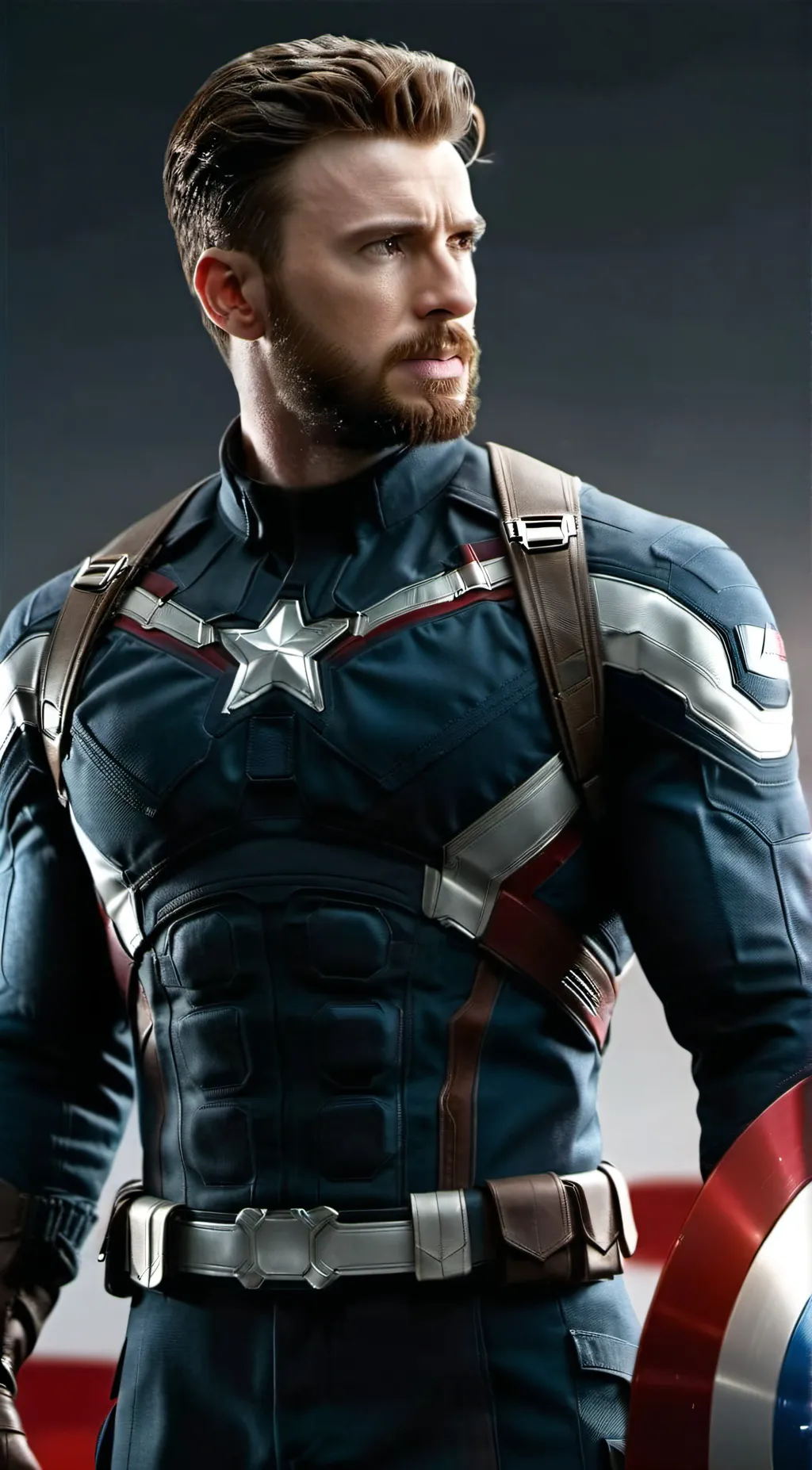 ai character: Captain America  background