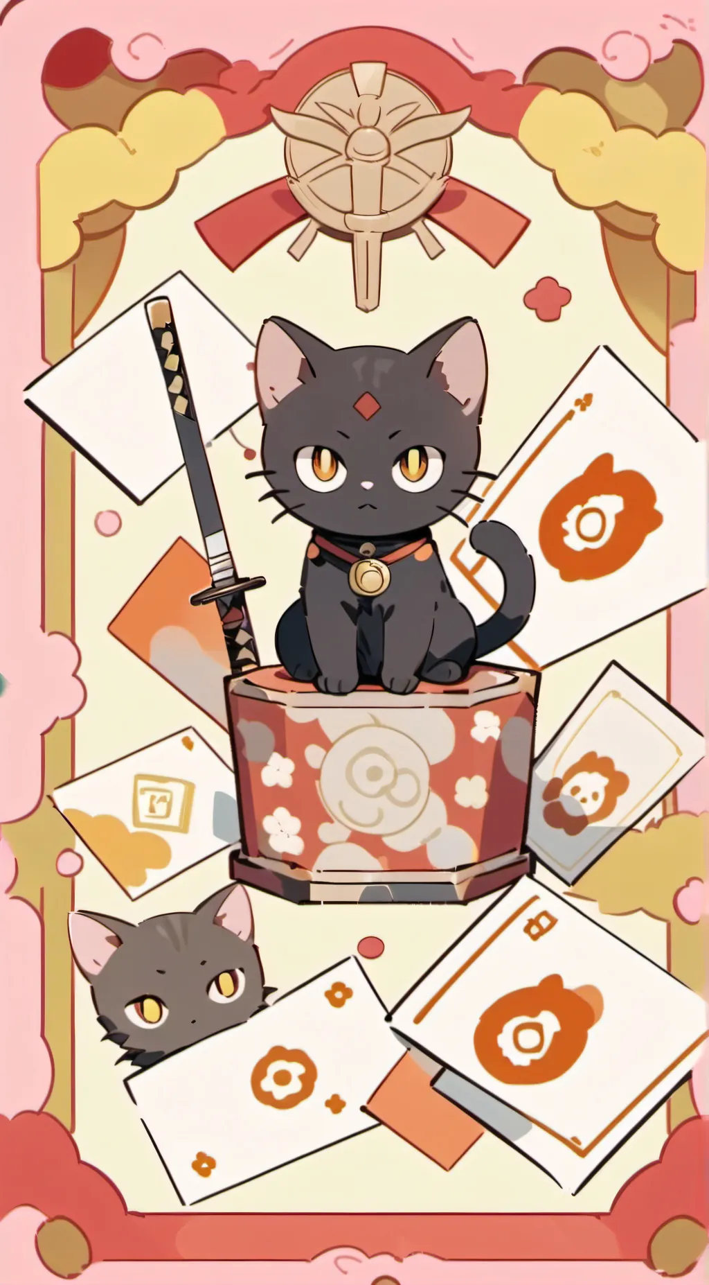 ai character: Peach my cat v3  background