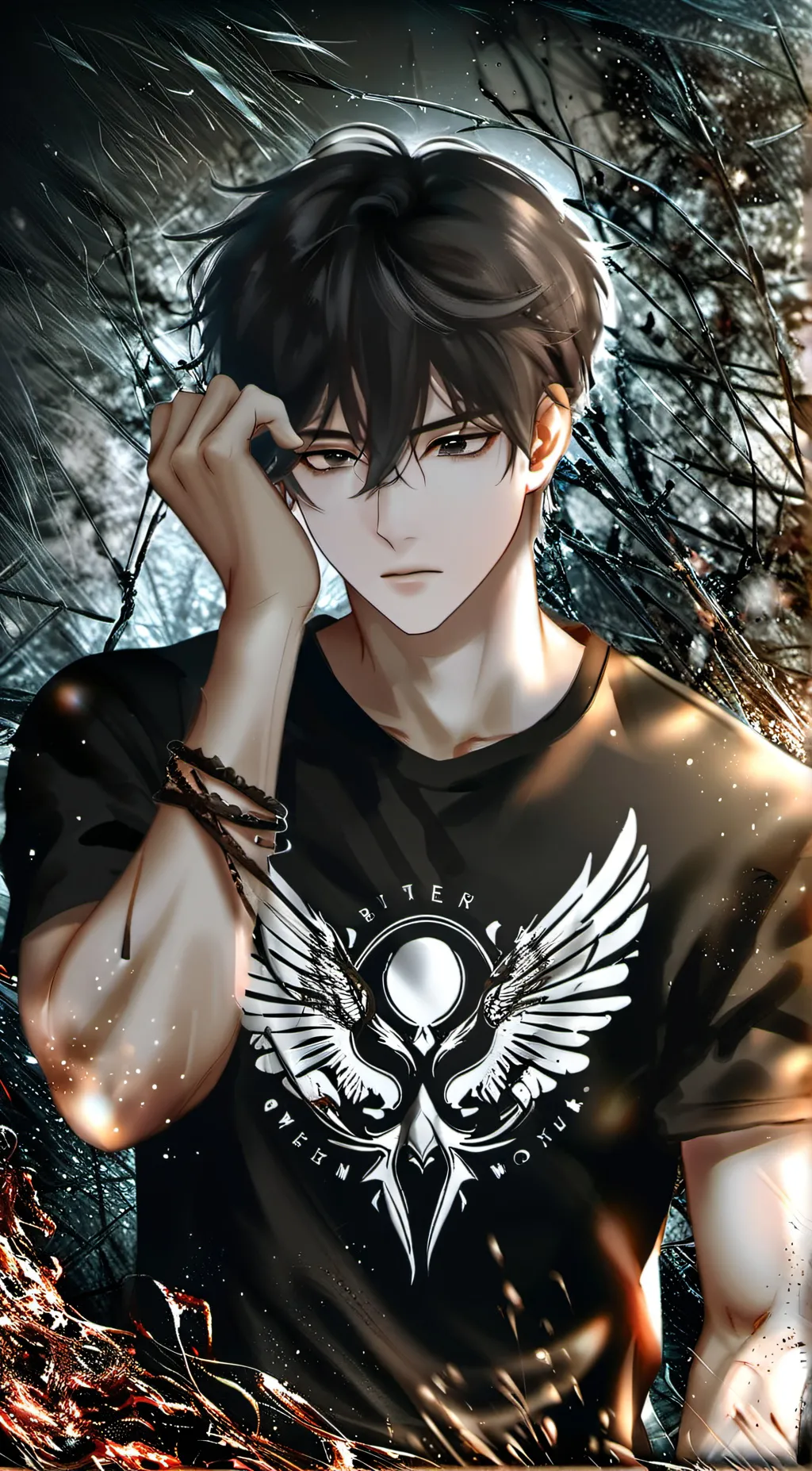 ai character: 😐 AARON 😍 background
