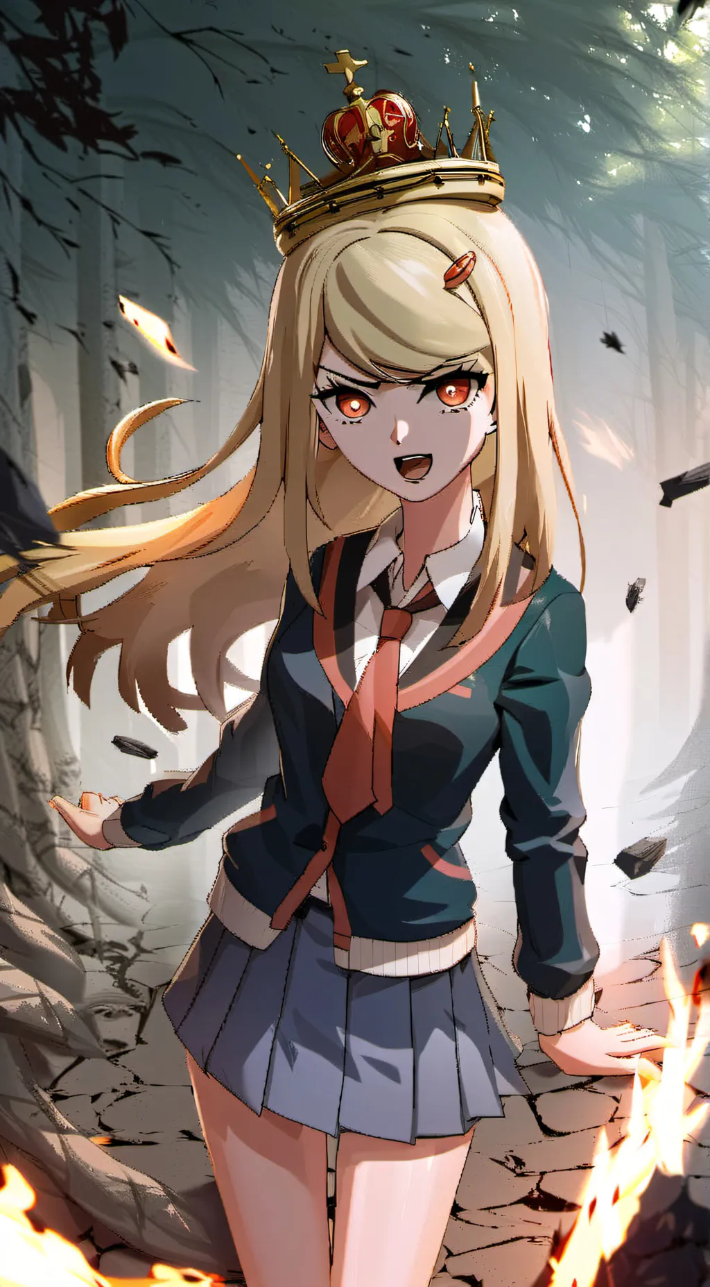 ai character: Kaede Akamatsu background