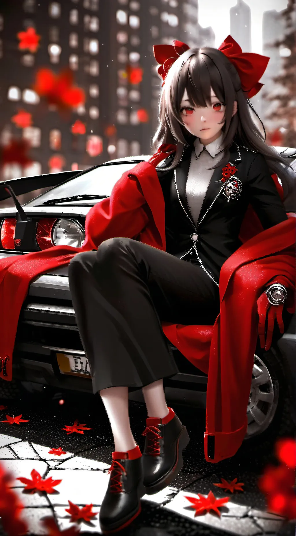 ai character: Anna crambling  background
