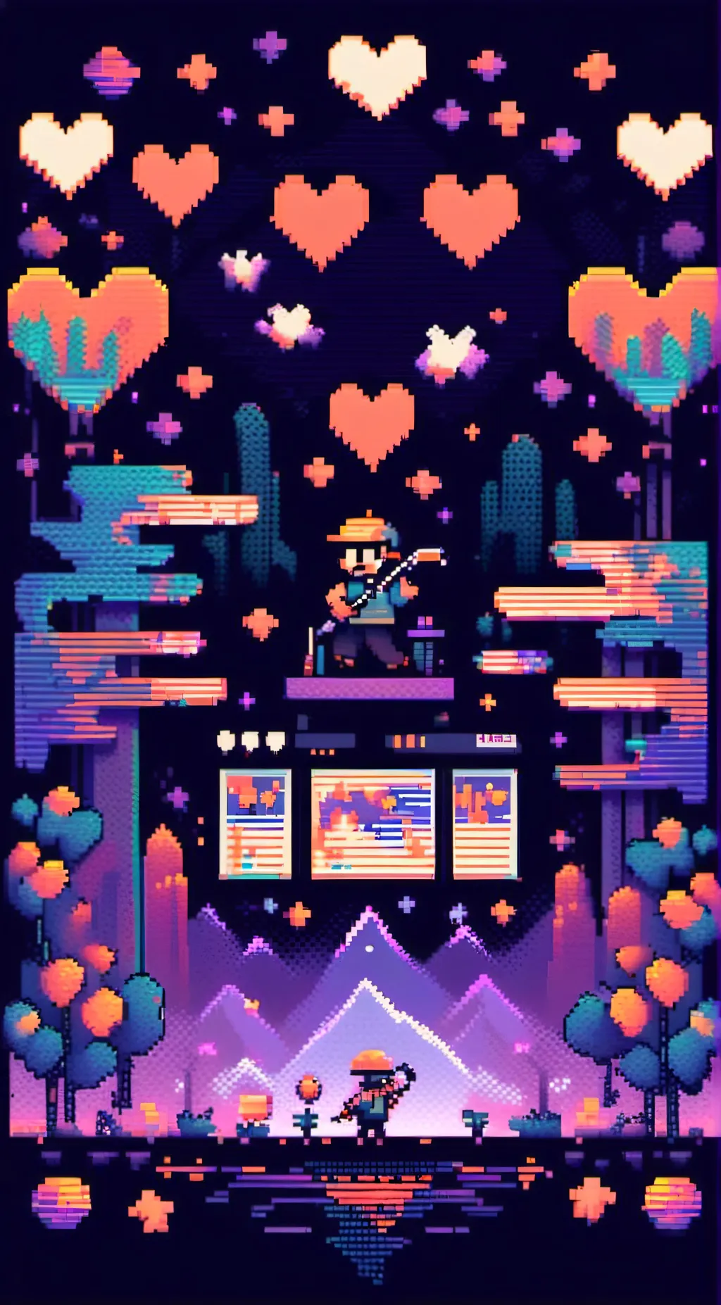 ai character: heart rate measure background