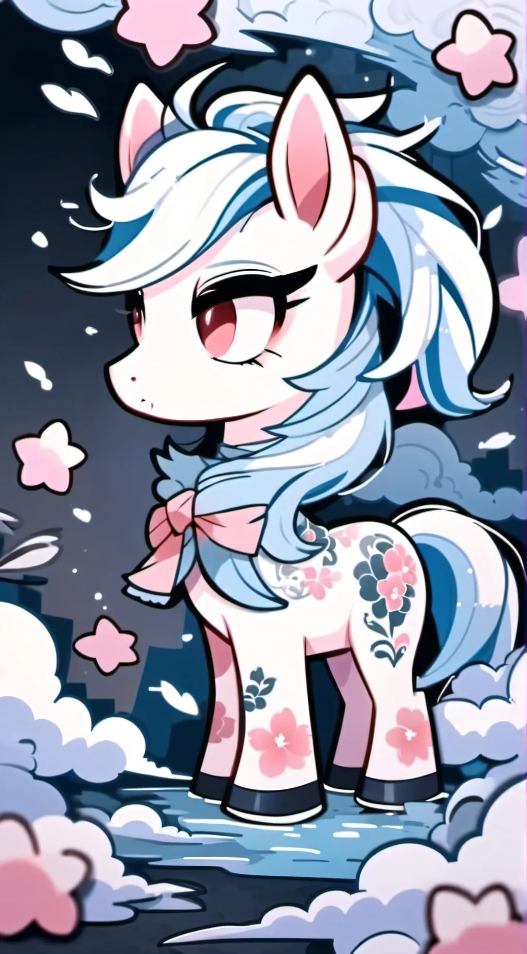ai character: petal background