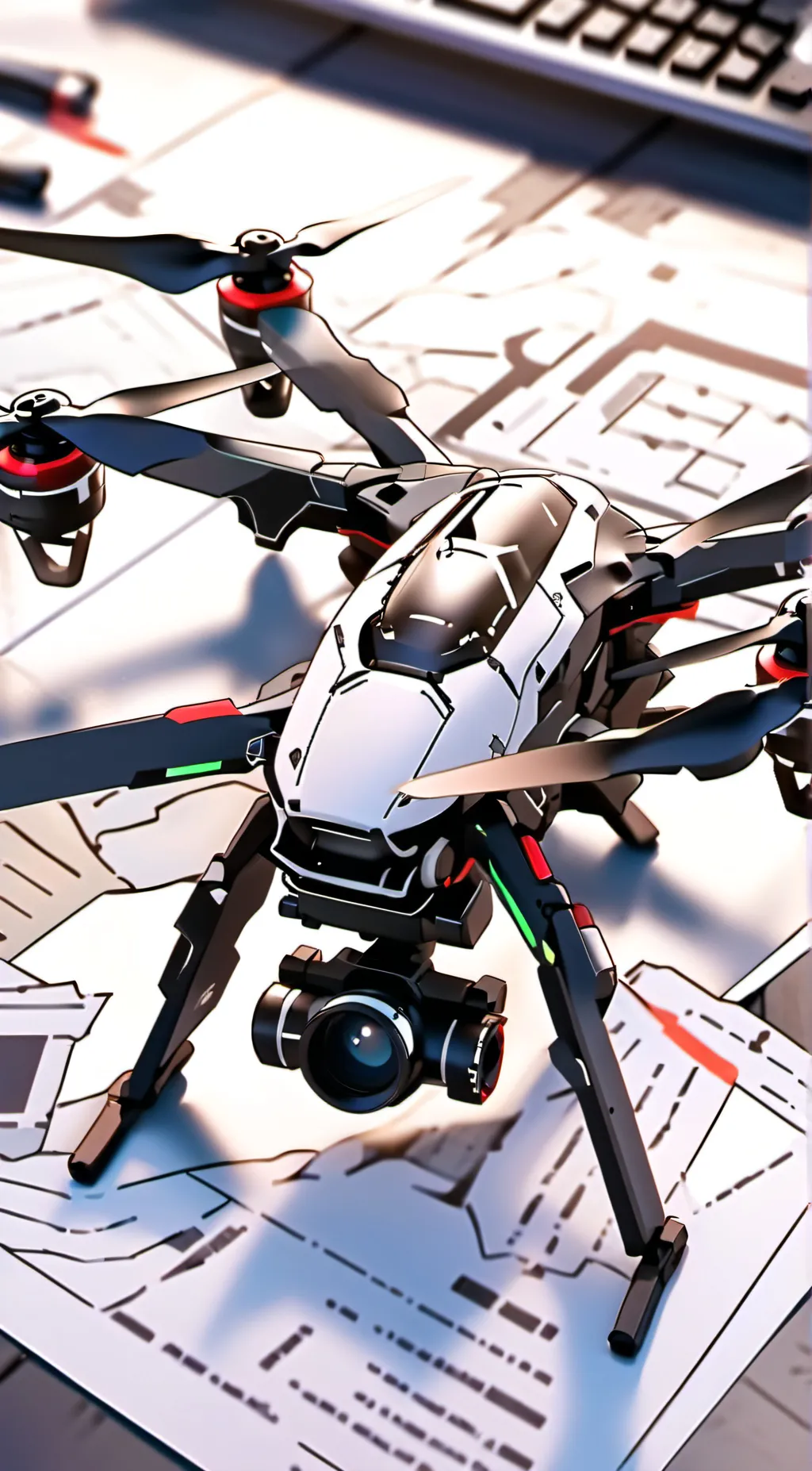 ai character: N,V,Uiz background