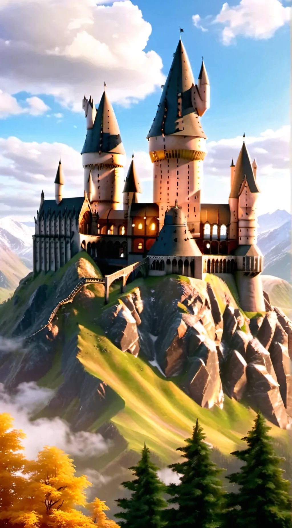 ai character: Hogwarts  background