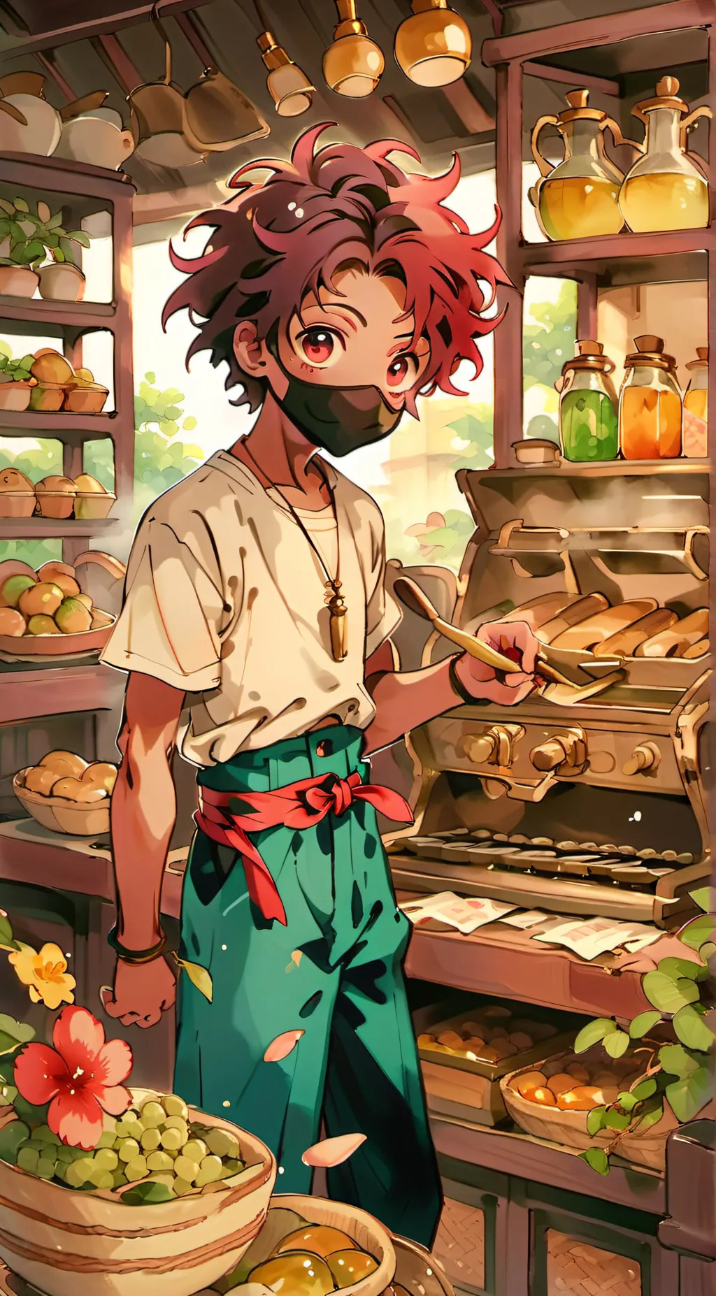 ai character: Tanjiro background