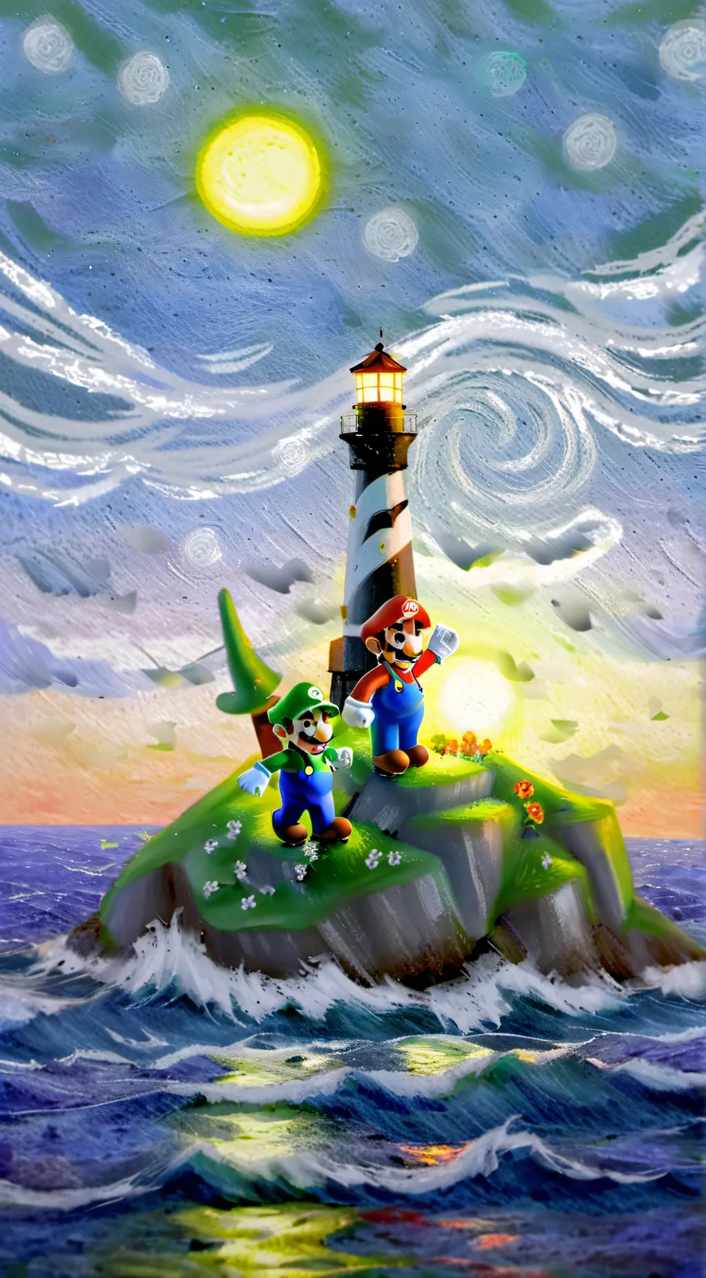 ai character: Mario and Luigi background