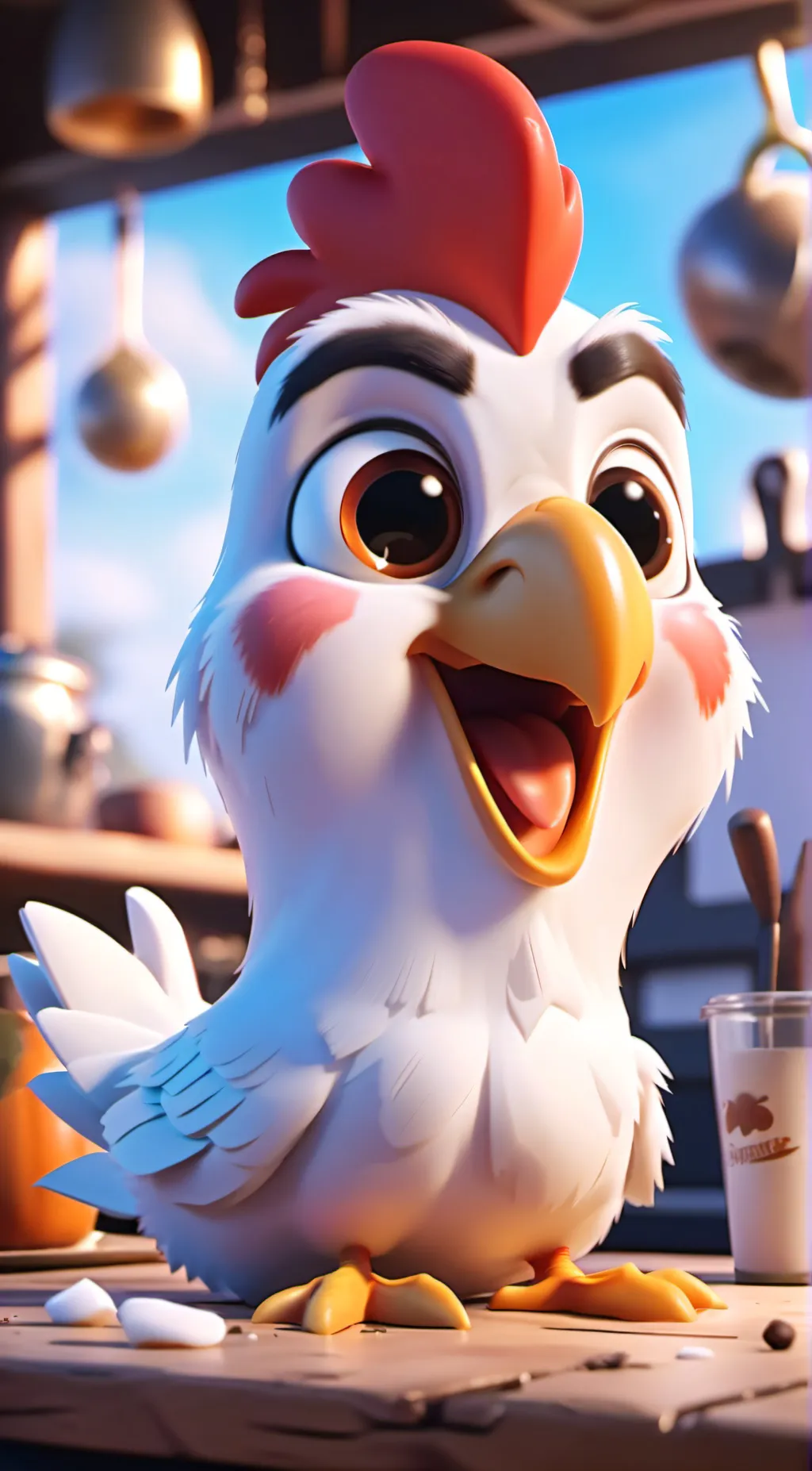 ai character: Hayday chicken background