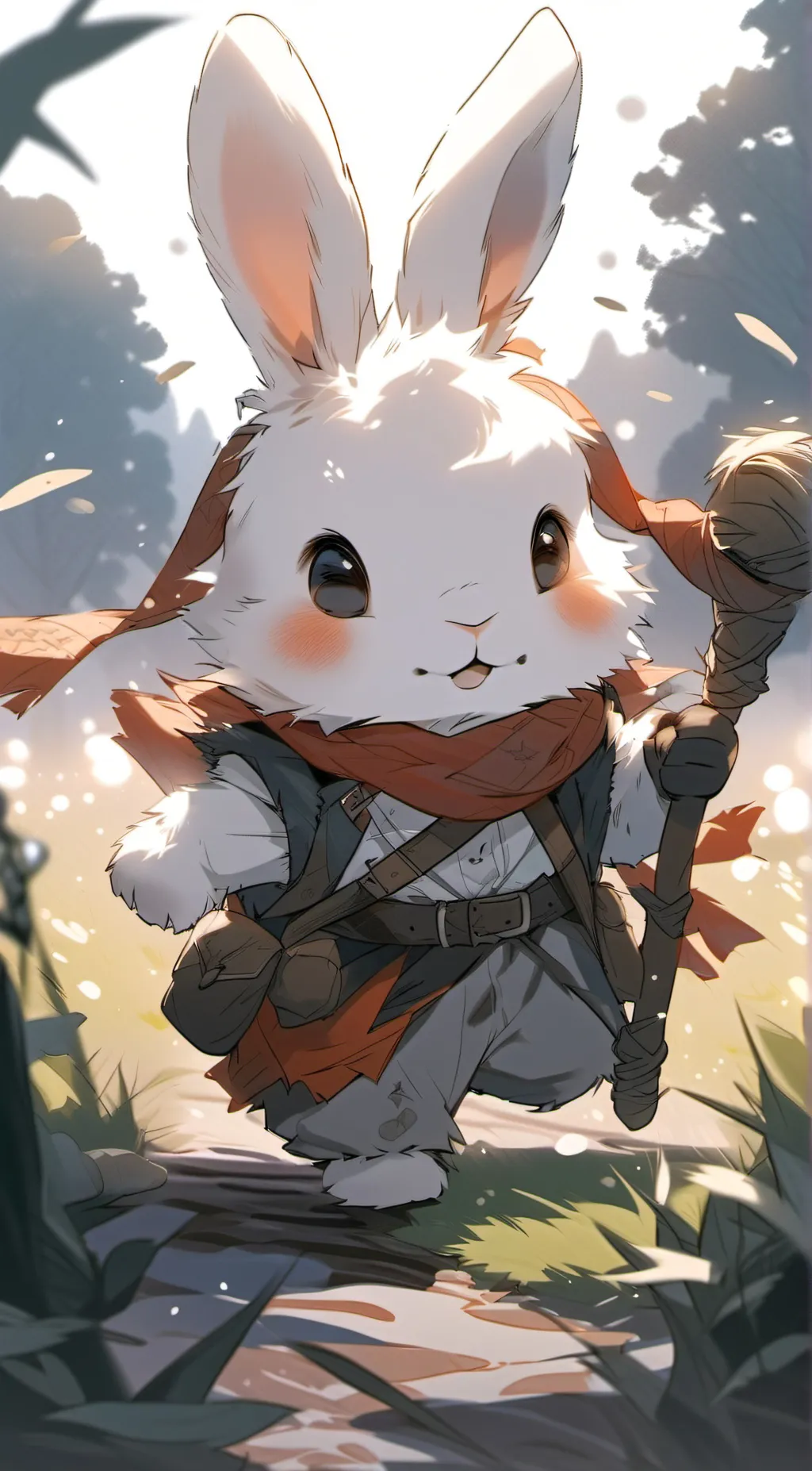 ai character: Bunny hopper  background