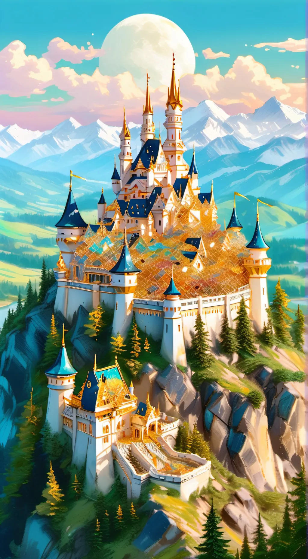 ai character: Crystal Castle background