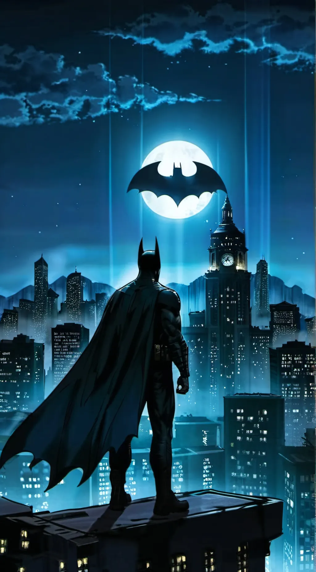 ai character: Gotham City background