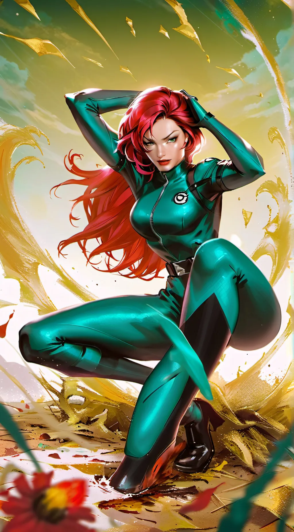 ai character: Jean grey background