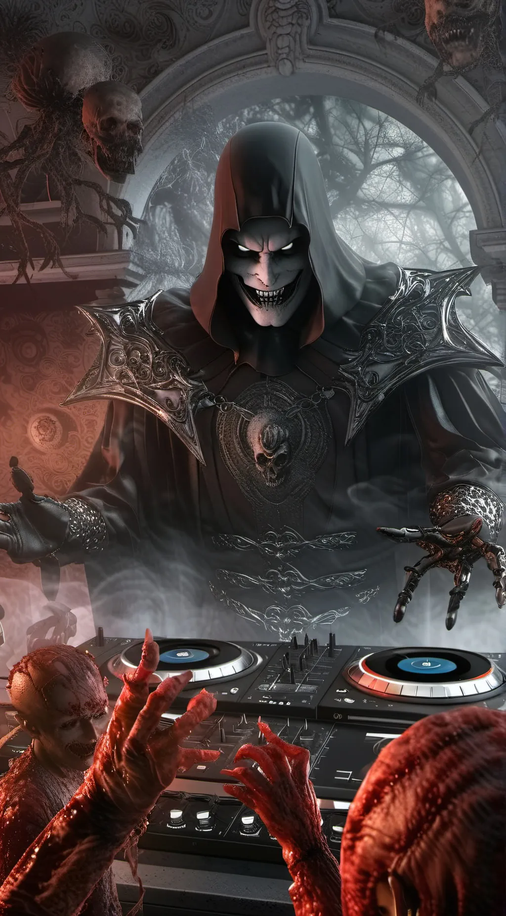 ai character: heixiang evil dj background