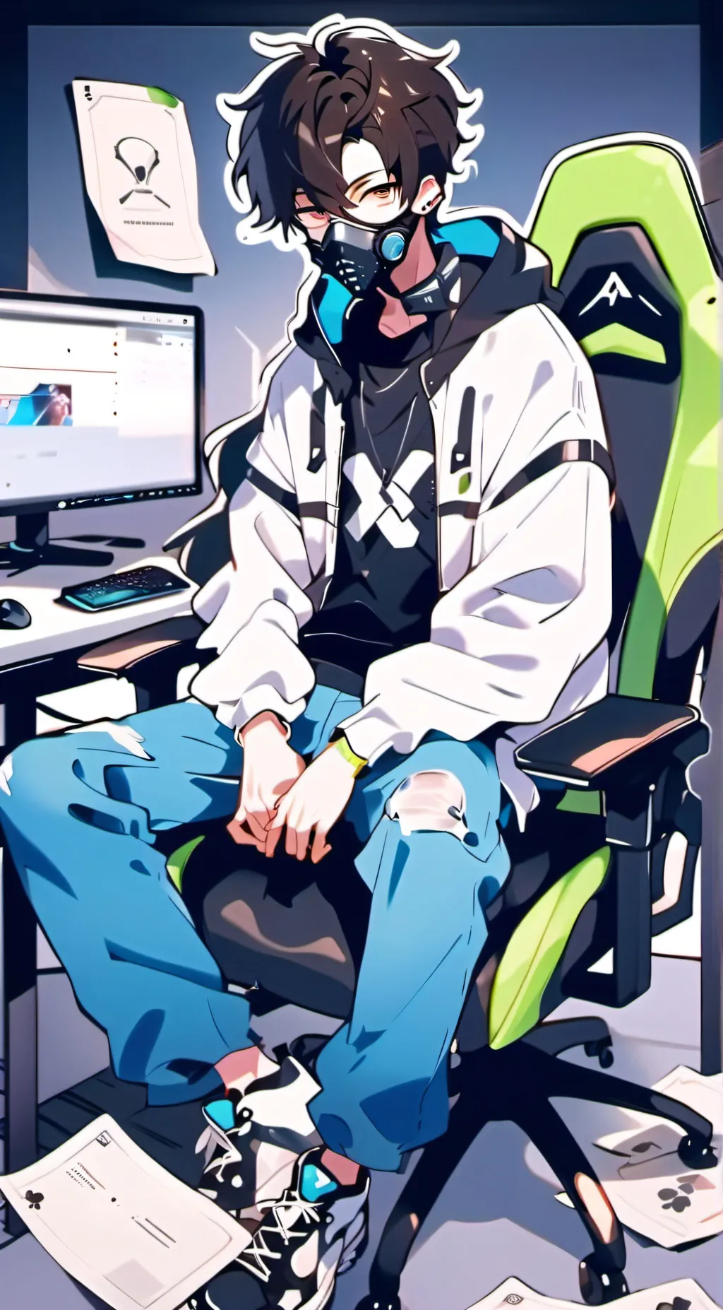 ai character: X-viris  background