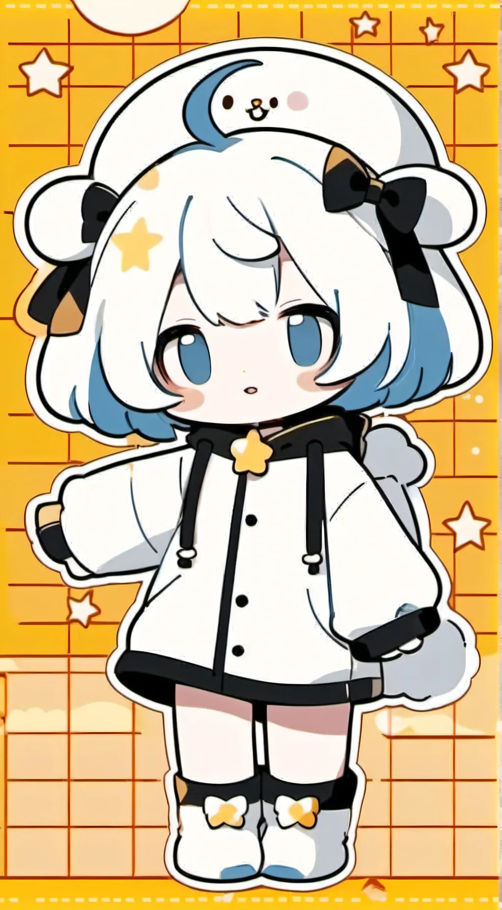 ai character: cinnamoroll  background