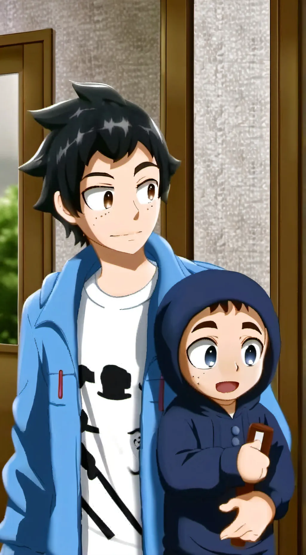 ai character: ticci toby  background