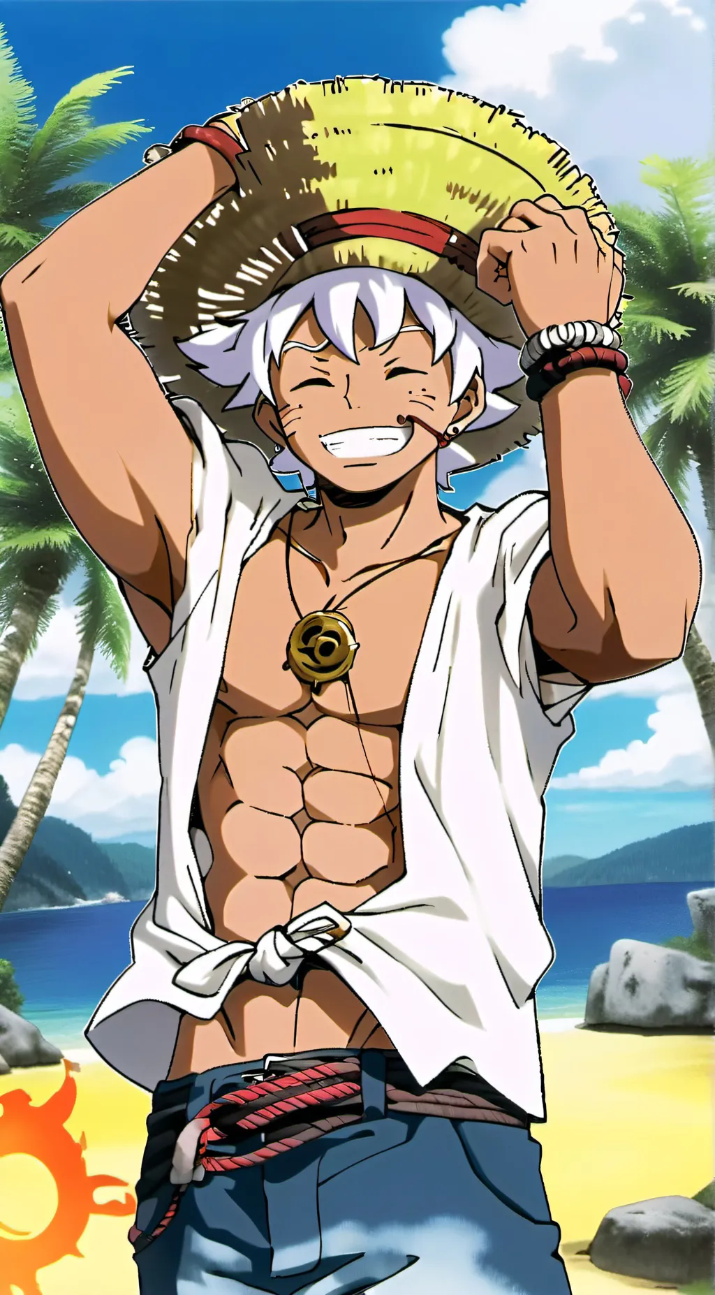 ai character: Luffy background