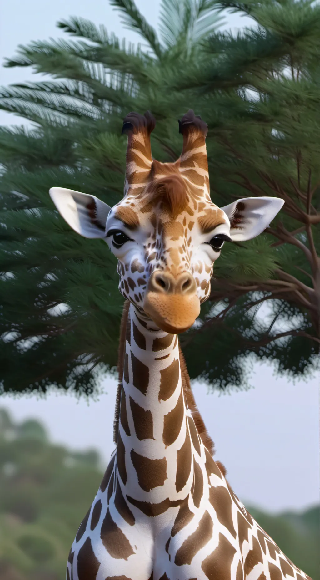 ai character: Funny Giraffe background
