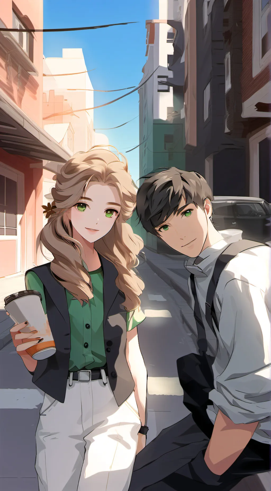 ai character: emma and jake  background