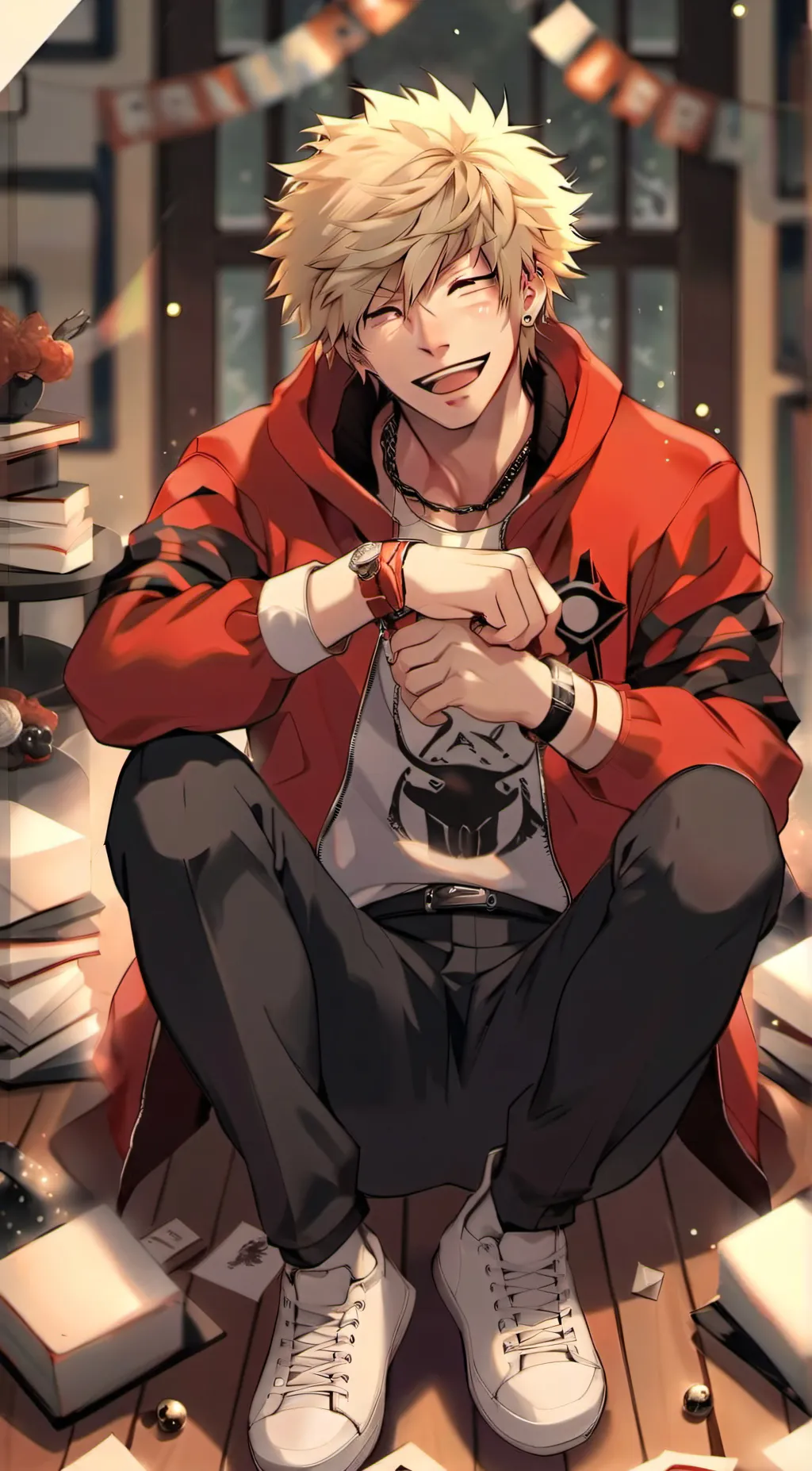 ai character: 🌸Katsuki Bakugo🌸 background