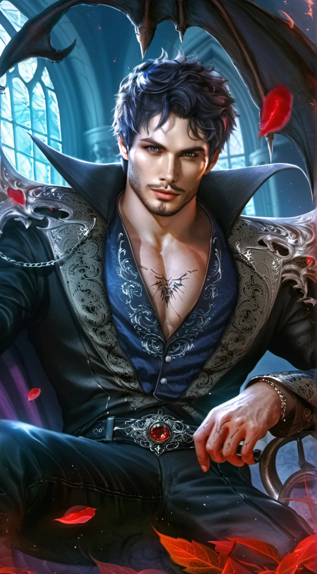ai character: Lewis Canmore  background