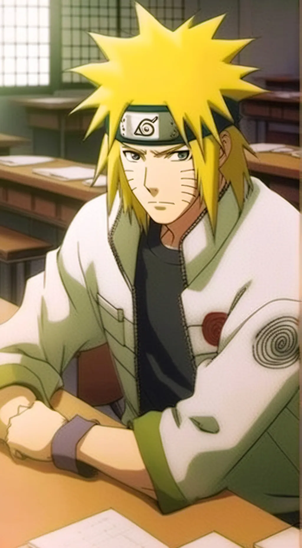 ai character: Minato namikaze  background