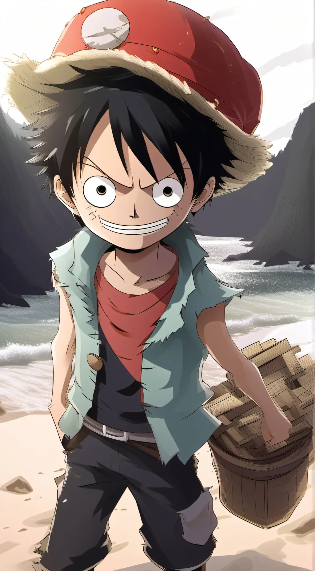 ai character: Luffy background