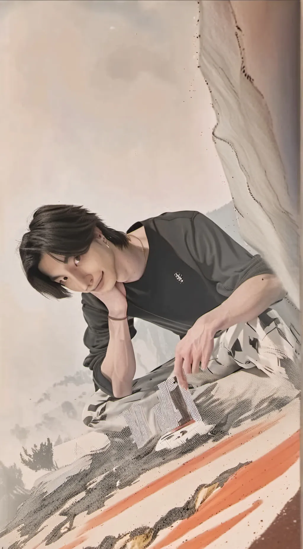 ai character: Hyunjin 🤍 background
