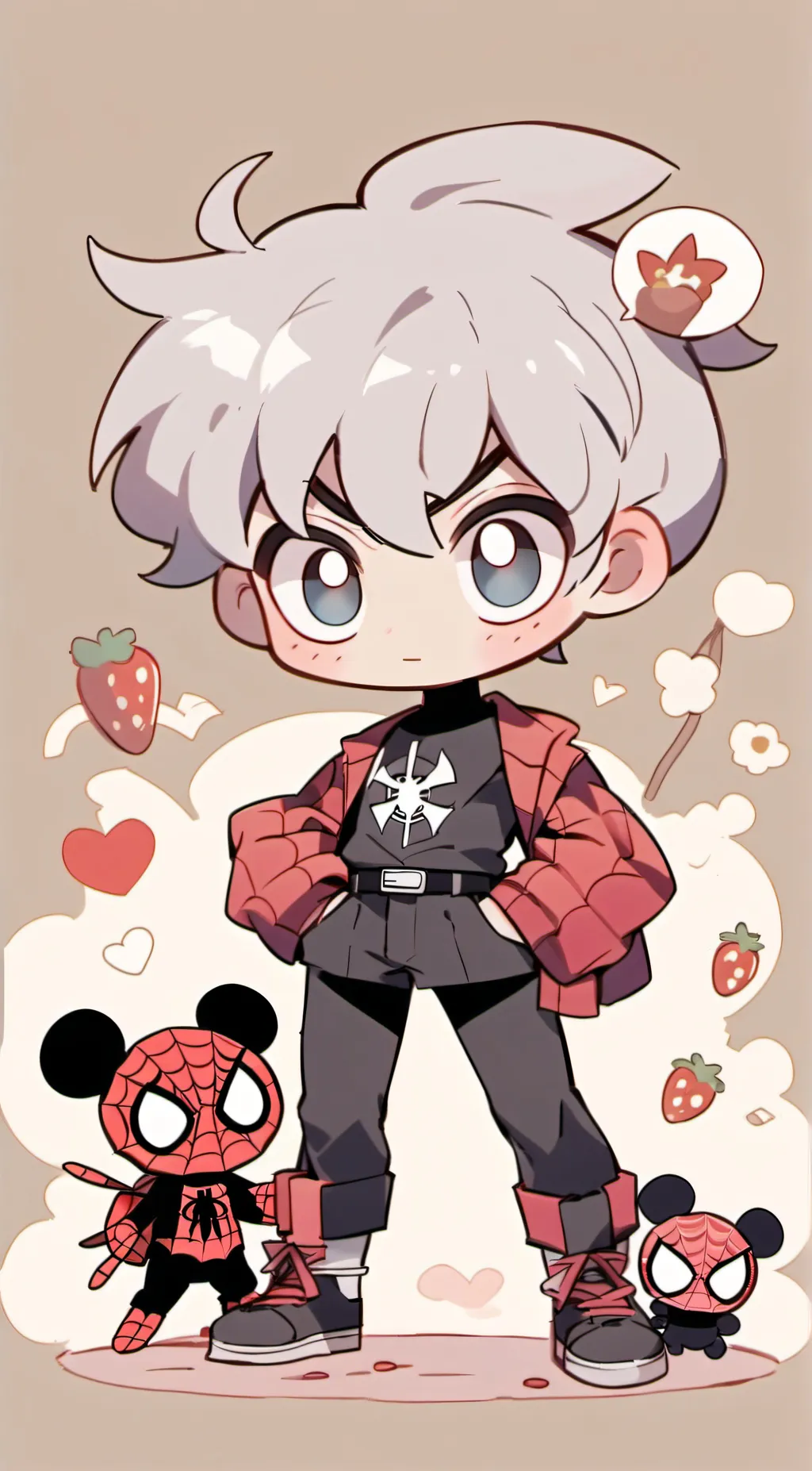 ai character: Powerpuff vs spide background