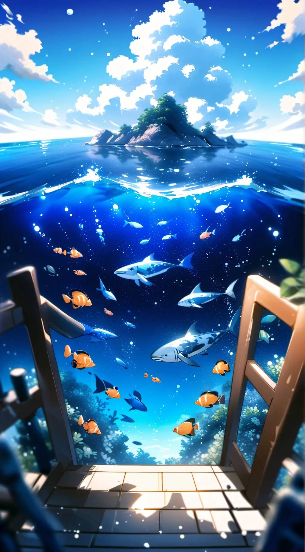 ai character: boat background