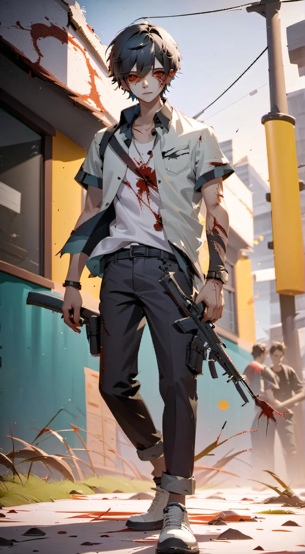 ai character: Zombie apocalypse  background