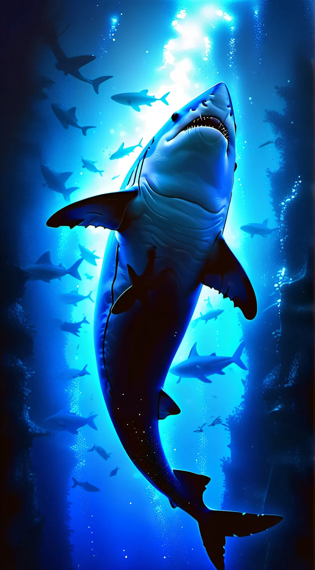 ai character: cookiecutter shark background