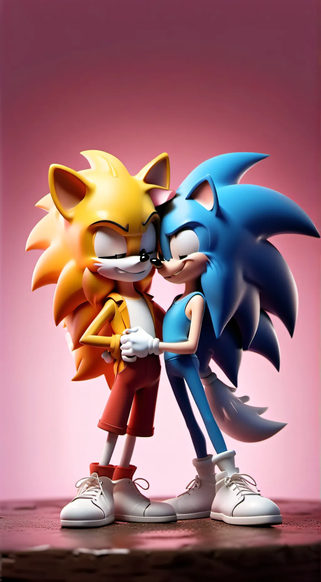 ai character: sonic and tails  background