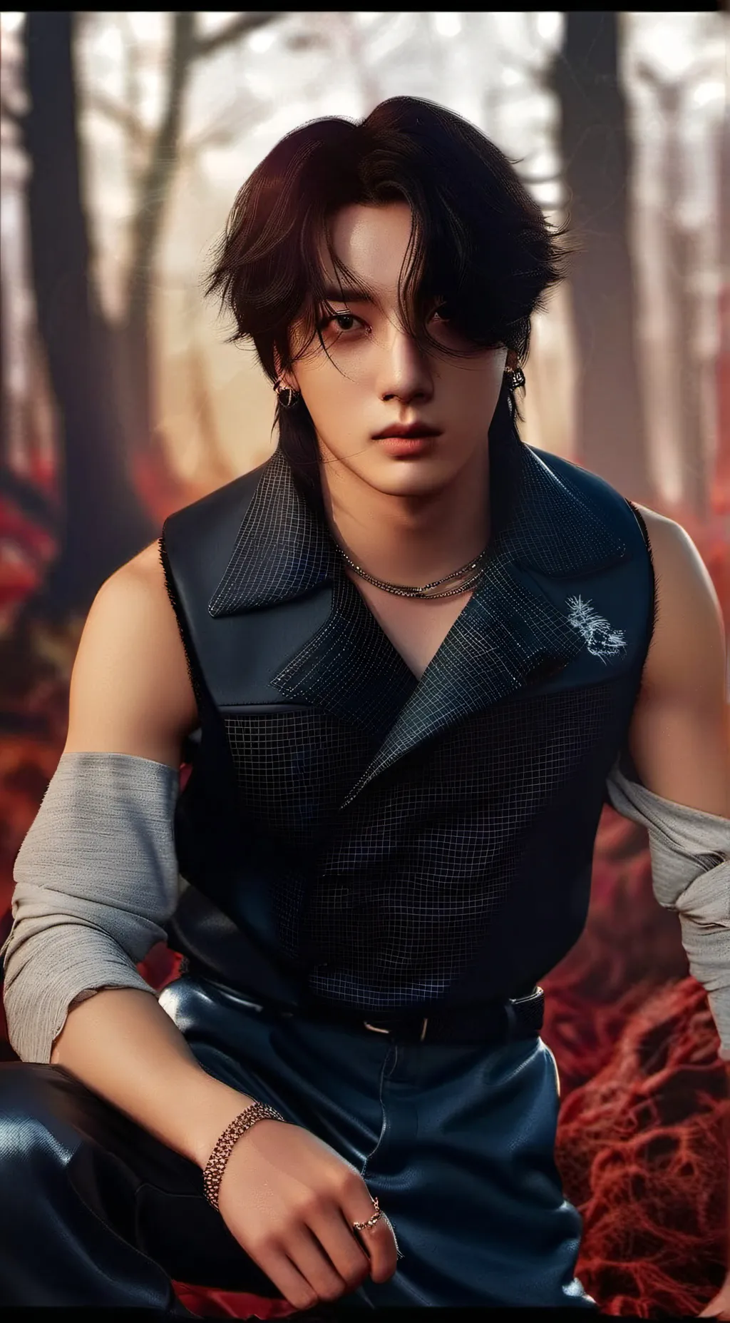 ai character: Jungkook BTS Wolf  background