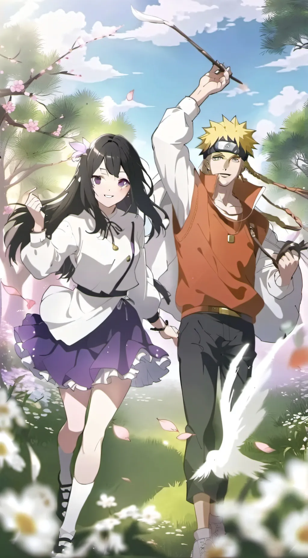ai character: Naruto. And hinata background