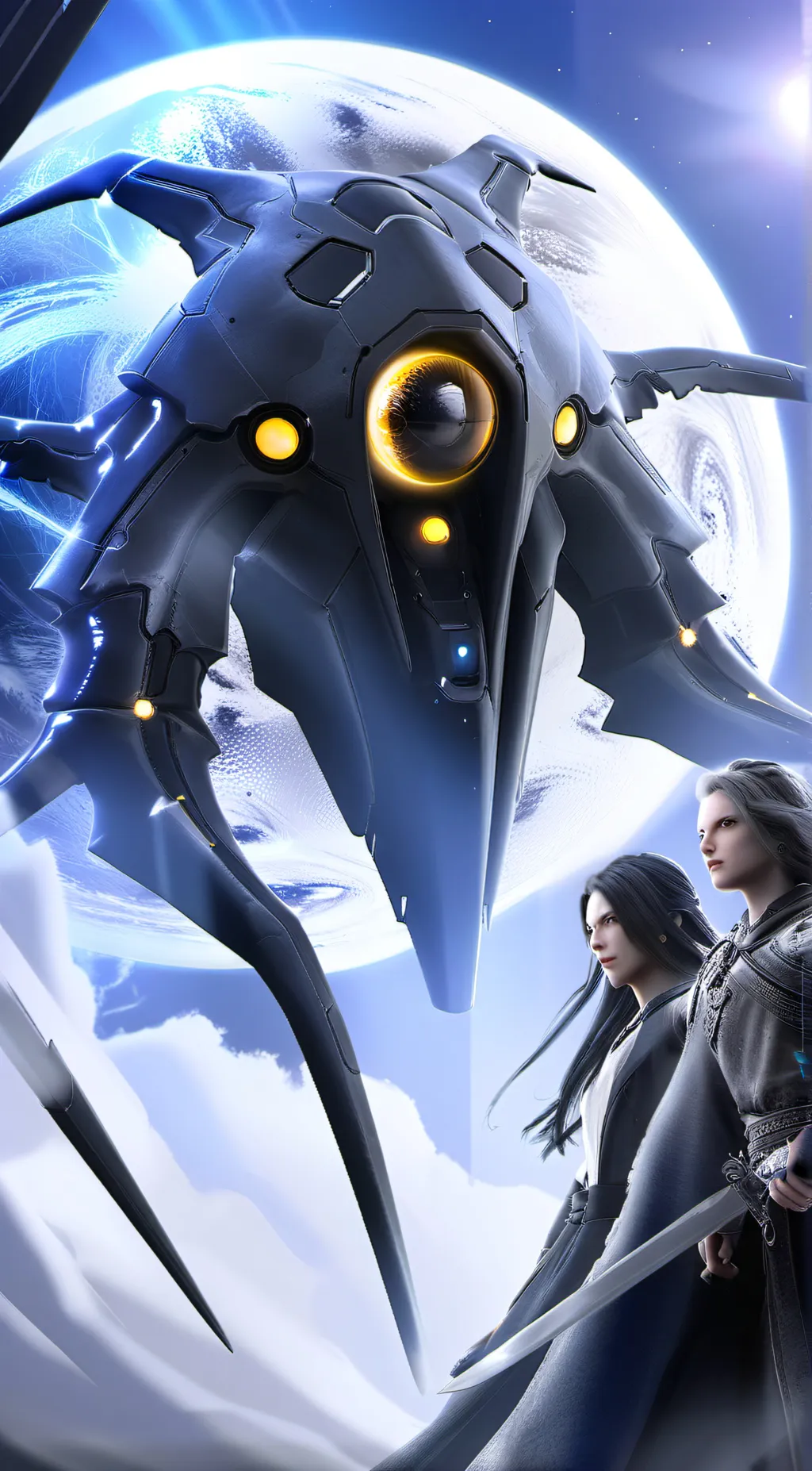 ai character: Murder drone  background