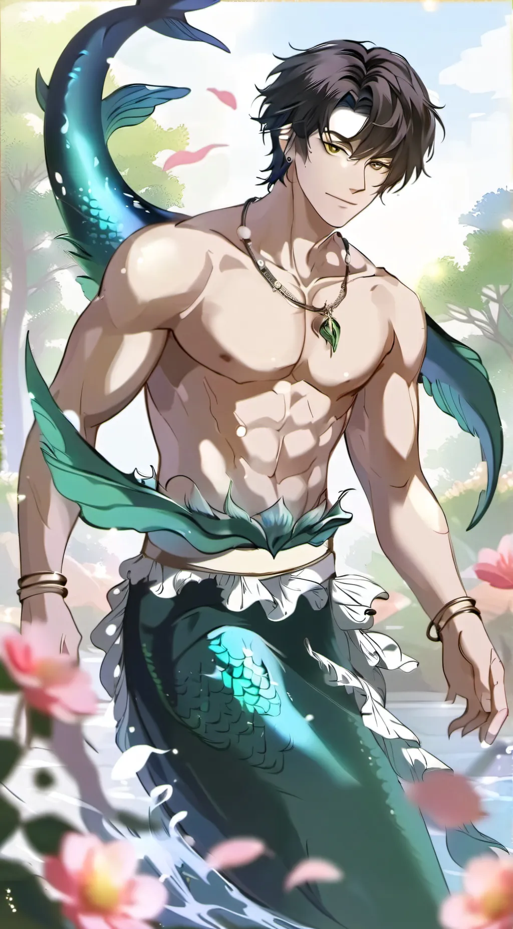 ai character: Wave background