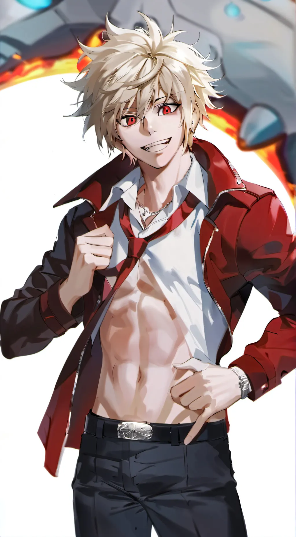 ai character: Bakugo/yn background