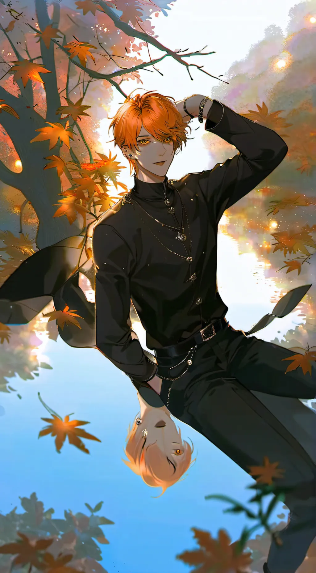 ai character: orange(rf) background